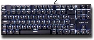Force One Teclado Atlas TKL, 87 Teclas, com Fio, Compacto, Plug and Play, Compatível com Windows, Modelo CKL-802