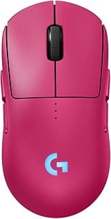 Mouse Gamer Sem Fio Logitech G PRO 2 LIGHTSPEED para Destros ou Canhotos, 4 Botões Programáveis e Removíveis, Sensor Hero 2 44K DPI, Carregamento USB-C, PC/Mac - Magenta