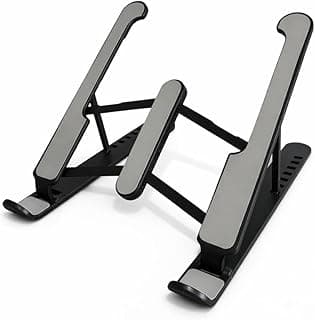 Suporte para Notebook Ajustável em Alumínio 6 Posições, Dobrável, Ergonômico para Notebook, Tablet e Celular