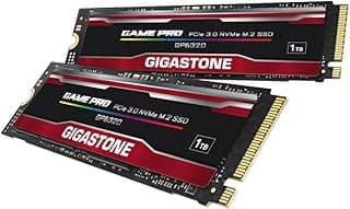 GIGASTONE SSD M.2 de 1 TB (pacote com 2) PCIe 3.0 NVMe SSD 2.200 MB/s Discos rígidos internos de estado sólido para jogos, atualização, armazenamento de laptop de alta velocidade para gamers
