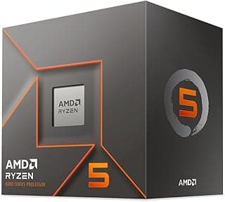 AMD CPU Ryzen 5 8400F, com Wraith Stealth Cooler AM5, 4,2 GHz, 6 núcleos/12 thread, 22 MB, 65W, revendedor autorizado 100-100001591BOX/EW-1Y