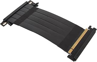 Cabo Riser PCIE 4.0 X16, Cabo de Extensão GPU de Placa Gráfica de 180 Graus para RTX 4090 4080 4070 4060, para RX7900 XT7800 XT7700 XT7600 7500 (Preto)