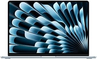 Apple 2026 MacBook Air (de 15 polegadas, Chip M5 da Apple com CPU de 10 núcleos e GPU de 10 núcleos., 24GB Memória unificada, 1 TB) - Azul-céu