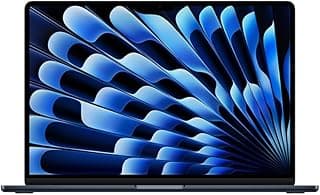 Apple 2025 MacBook Air (de 15 polegadas, Processador M4 da Apple com CPU 10‑core e GPU 10‑core, 24GB Memória unificada, 512 GB) - Meia-noite