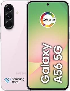 Smartphone Samsung Galaxy A56 5G 256GB, 8GB RAM, Câmera 50MP, IP67, Super AMOLED 6.7", Recursos AI, Rosa