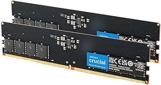 Crucial Kit RAM DDR5 de 16 GB (2 x 8 GB), memória de desktop de 5600 MHz, UDIMM 288 pinos, compatível com Intel Core e AMD Ryzen 7000 - CT2K8G56C46U5