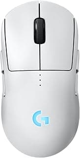 Mouse Gamer Sem Fio Logitech G PRO 2 LIGHTSPEED para Destros ou Canhotos, 4 Botões Programáveis e Removíveis, Sensor Hero 2 44K DPI, Carregamento USB-C, PC/Mac - Branco
