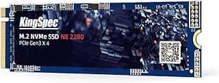 KingSpec SSD M.2 NVMe de 256 GB, SSD 2280 PCIe Gen3x4 para laptop/notebook (2280, 256 GB)