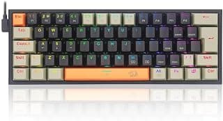 TECLADO MECANICO GAMER FIZZ RGB LARANJA PRETO E CINZA SWITCH MARROM