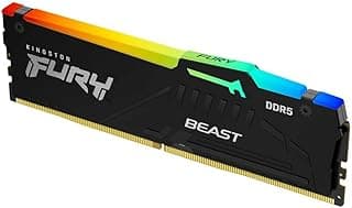 Módulo único de memória Kingston Fury Beast 32 GB 6000 MT/s DDR5 CL36 RGB | Sincronização infravermelho | AMD Expo | Plug N Play | KF560C36BBEA-32