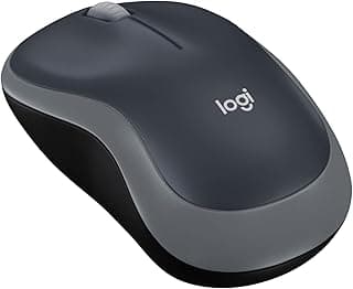 Mouse sem fio Logitech M185 com Design Ambidestro Compacto, Conexão USB, Frequência de 2.4 GHz e Pilha Inclusa - Cinza