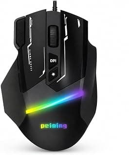 Peining Mouse Gamer PEI-ME-13 com RGB | Iluminação RGB, Botão DPI, Com Fio
