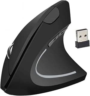Mouse Vertical Ergonômico Sem Fio 2.4GHz, DPI Ajustável | Conforto para seu punho por longas horas de trabalho