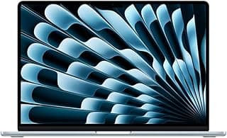Apple 2025 MacBook Air (de 15 polegadas, Processador M4 da Apple com CPU 10‑core e GPU 10‑core, 16GB Memória unificada, 512 GB) - Azul céu