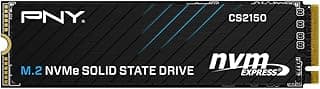 PNY SSD CS2150 1TB Gen5 PCIe NVMe M.2 2280 3D NAND – Até 10.200/8.300 MBs - Atualização de PC/laptop, jogos, fotografia, edição de vídeo, armazenamento direto habilitado - Unidade interna de estado