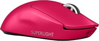Mouse Gamer Sem Fio Logitech G PRO X SUPERLIGHT 2 com Tecnologia LIGHTSPEED, Ultraleve, Switch LIGHTFORCE, Sensor HERO 2 com 44K DPI, 5 botões programáveis e Bateria Recarregável - Rosa Magenta