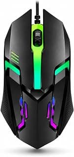 Mouse Gamer com Iluminação RGB, Sensor Óptico e Design Ergonômico | Scroll Emborrachado, Acabamento Fosco, Cabo Trançado, Conforto Prolongado, Visual Gamer