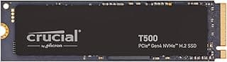 Crucial SSD interno para jogos T500 1TB Gen4 NVMe M.2, até 7300 MB/s, compatível com laptop e desktop + 1 mês Adobe CC todos os aplicativos - CT1000T500SSD8