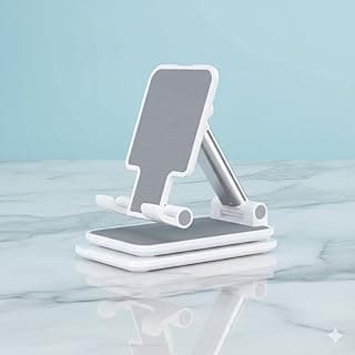 Suporte de Mesa para Celular Ajustável Articulado Tablet e Smartphone. Ajustável em 360° graus e compatível com Todos os Modelos de Smartphone
