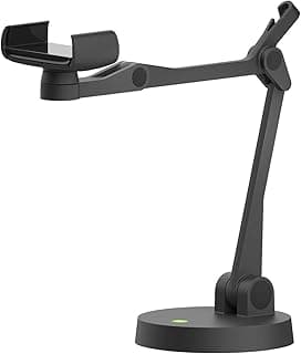 IPEVO Braço multiângulo Uplift para smartphones, suporte para telefone multi-articulado para comunicação visual e apresentações, suporte para smartphone com pegada pequena para trabalho remoto e ensino à distância.