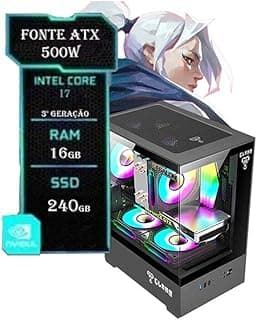 Pc Gamer Gabinete Megalon Aquario Cpu 2660 Intel I7 3.9ghz Ssd 240gb Memoria Ram 16gb Fonte 500W