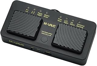 VEDO M-VAVE Pedal Sem fio Bluetooth Para Virar Páginas, Pedal Portátil Recarregável, Compatível iPad, iPhone, Tablet e Smartphone, Permitindo O Uso com As Mãos Livres