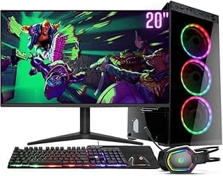 Computador Gamer Completo RGB Intel Core i5 8GB HD 500GB Kit Gamer com Headset Monitor 20" Windows 10 3green Premium
