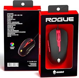 Mouse Gamer Profissional 7200Dpi RGB USB Alta precisão para jogos FPS MOBA DPI Ajustavel PC Notebook Computador Windows Linux Mac
