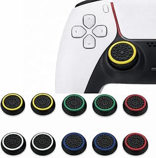 Kit com 10 Grips de silicone para Controle, Compatível com PS2, PS3, PS4, PS5, XBOX,Nintendo switch e Steam Deck Protetor Analógico com Anéis Coloridos