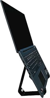 Suporte Splin para Notebook Laptop Universal de Mesa Modelo Soft Touch 180º ultra abertura alta elevação (Preto)