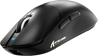 ATTACK SHARK X8 ULTRA Mouse com Fita Antiderrapante para Mãos Grandes, 55g SUPERLEVE, Sensor Gamer PixArt PAW3950MAX, Sem Fio BT/2.4G/Com Fio, DPI 42000, Bateria de 500mAh