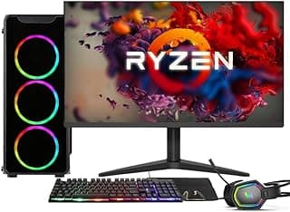 PC GAMER COMPLETO AMD RYZEN 5 5600G, GRÁFICOS RADEON VEGA 7, 16GB DDR4, SSD 512GB, FONTE 500W, MONITOR 24" 75HZ, 3GREEN FORCE - 3F-018