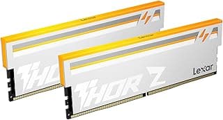 Lexar THOR Z Series RGB DDR5 RAM Kit de 32 GB (2 x 16 GB) 6000 MHz, DRAM 288 pinos UDIMM Desktop, memória de computador para jogos de alto desempenho para PC Intel XMP 3.0/AMD EXPO, PMIC/On-die ECC