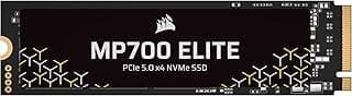 Corsair MP700 Elite 1TB PCIe 5.0 x4 NVMe M.2 SSD – Até 10.000 MB/s – Alta Densidade 3D TLC NAND – M.2 2280 – Compatível com DirectStorage – Preto