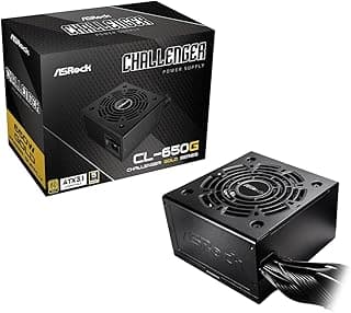 ASRock Fonte De Alimentação Challenger 650W Atx 3.1 Auto Icool Controle Inteligente Ventilador Lâmina Golfe 120 Mm Certificação 80 Plus Gold Não Modular Cl-650G