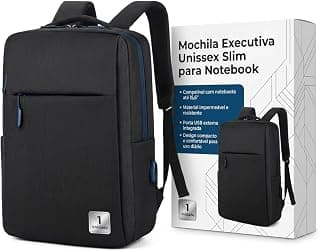 Mochila Executiva Unissex Slim para Notebook - Impermeável, Porta USB, Vários Compartimentos – Ideal para Trabalho, Estudos e Viagens
