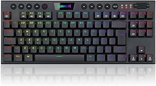 Teclado mecânico Low Profile Redragon Horus TKL Preto Switch Brown