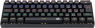 Redragon TECLADO GAMER MECANICO LAKSHMI RAINBOW PRETO SWITCH VERMELHO ABNT2