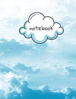 notebook: peaceful and relaxing view of blue sky