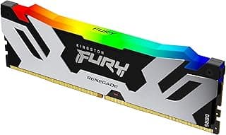 Módulo único de memória Kingston Fury Renegade RGB 16GB 6400MT/s DDR5 CL32 DIMM | Intel XMP 3.0 | Tecnologia de sincronização infravermelha | Estabilidade de overclocking | KF564C32RSA-16