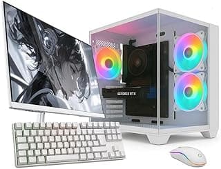 PC Gamer Completo Skill Apex Series, AMD Ryzen 5 5500, Geforce RTX 3050, 16GB DDR4, SSD 1TB M.2, Monitor LED 24" 180Hz, Branco SAS024