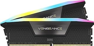CORSAIR Memória de computador Vengeance RGB DDR5 96GB (2x48GB) DDR5 7000MHz CL40 Intel XMP iCUE compatível – Preto (CMH96GX5M2B7000C40)