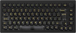 Teclado Mecânico Akko ABNT2 5075 Clear Black com Switch V3 Cream Black