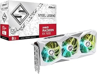 Placa de Vídeo ASRock Radeon RX 7600 Steel Legend OC, 8GB, GDDR6, 128-Bit, FSR, Ray Tracing, Branco