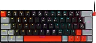 TECLADO GAMER MECANICO PCYES KUROMORI 60% - SWITCH BLUE - LED RAINBOW - PTKM60BL