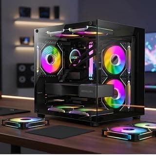 PC GAMER PRETO AQUÁRIO RYZEN 5 5600GT 16GB 3200MHZ SSD 512GB WATERCOOLER 240MM WIFI