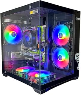 PC Gamer Ryzen 5 5500 RTX 3050 6GB, 16GB RAM DDR4 3200MHz, SSD NVMe 500GB, Fonte 80 Plus, WiFi Ready, Windows 11, Gabinete Aquário RGB