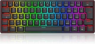 Teclado Gamer Redragon Jax Pro RGB Preto 60% Switch Marrom K613-KBS PT-BROWN
