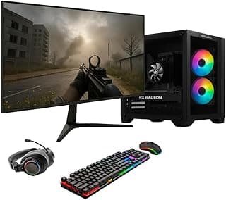 PC Gamer Completo BluePC FRAG, AMD Ryzen 5 8400F AM5, Radeon RX 6600 8GB, B650, 16GB DDR5, SSD 512GB NVMe, Monitor 23" 75Hz, Kit Gamer - PGBP-FRA222