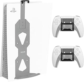 VIVO Suporte de parede de aço projetado para console de jogos PS5, tela vertical para PlayStation 5, design aberto, preto, MOUNT-PS5B
